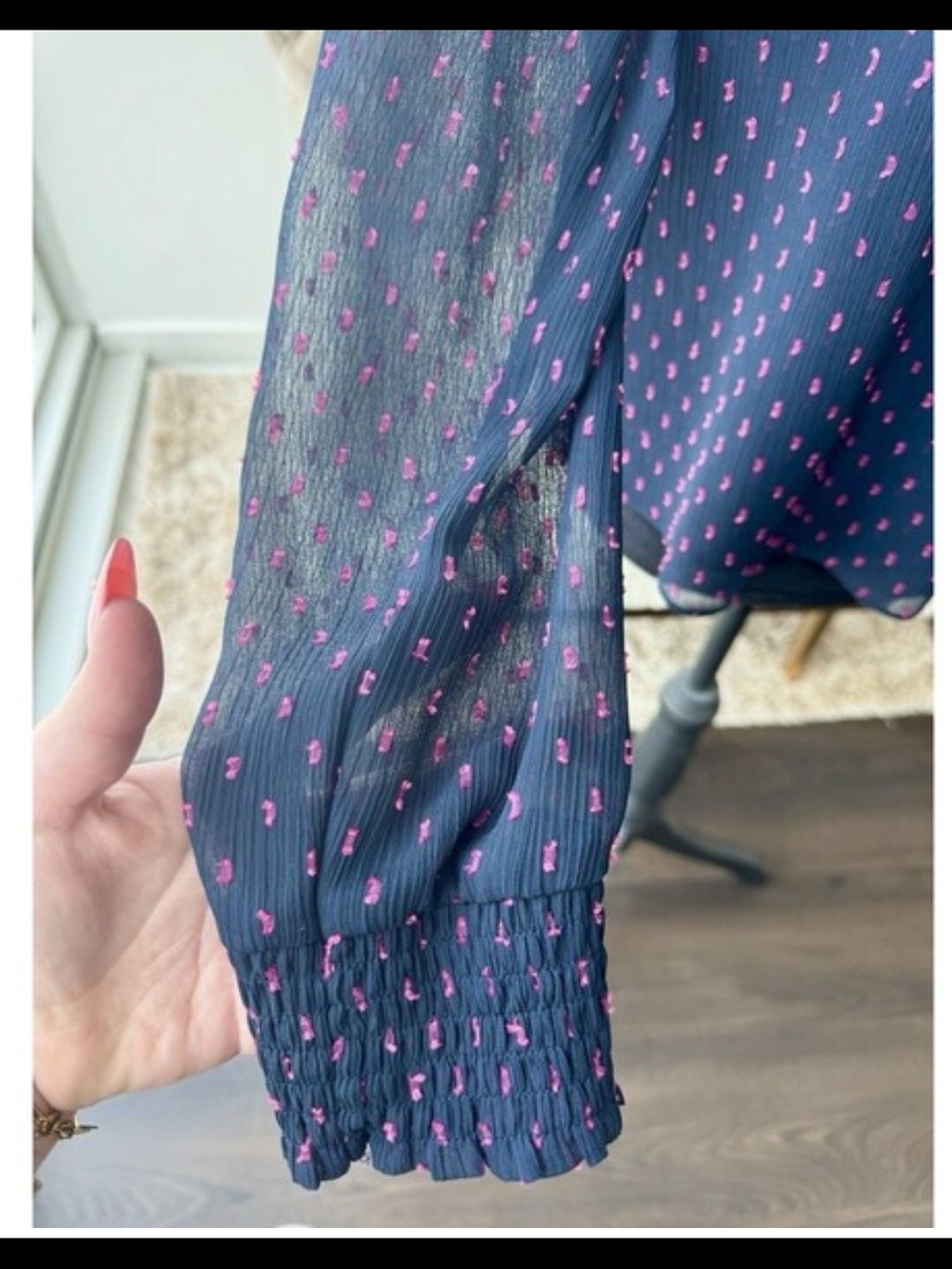 Express Swiss Dot Ruffle Top - Picture 4 of 6